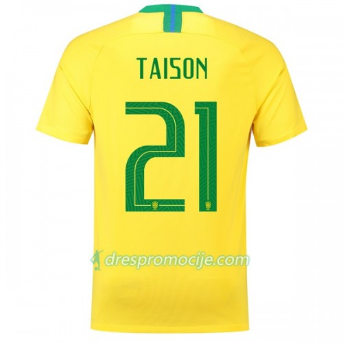 Brazil Dres Taison 21 Domaći Svjetsko prvenstvo 2018 Brazil Dres Taison 21 Domaći Svjetsko prvenstvo 2018